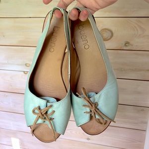 BUENO Blue Slingback Sandals